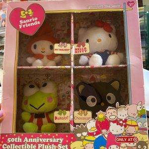 Sanrio Friends Hello Kitty Keroppi My Melody Chococat Collectible Mini Plush Set